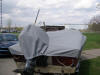 Small Outboard Mooring Cover- Quarter view